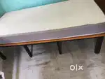 Bed with memory foam mattress