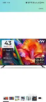 VW TV 43 Inches 6 Month Old Only - Fix Price