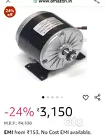 Bicycle electric New un used 24 Volt gear motor to fit cycle