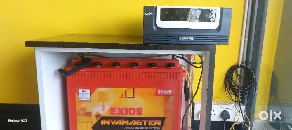 LUMINOUS 1KV 12V SINE WAVE INVERTER AND EXIDE battery  for sale