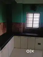 3bhk road said flat semi furnished