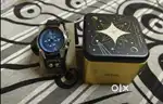 Fossil Coachman Chronograph Black Leather Watch just received from U.S