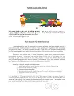 Tution class CBSE 8 std to 12 std