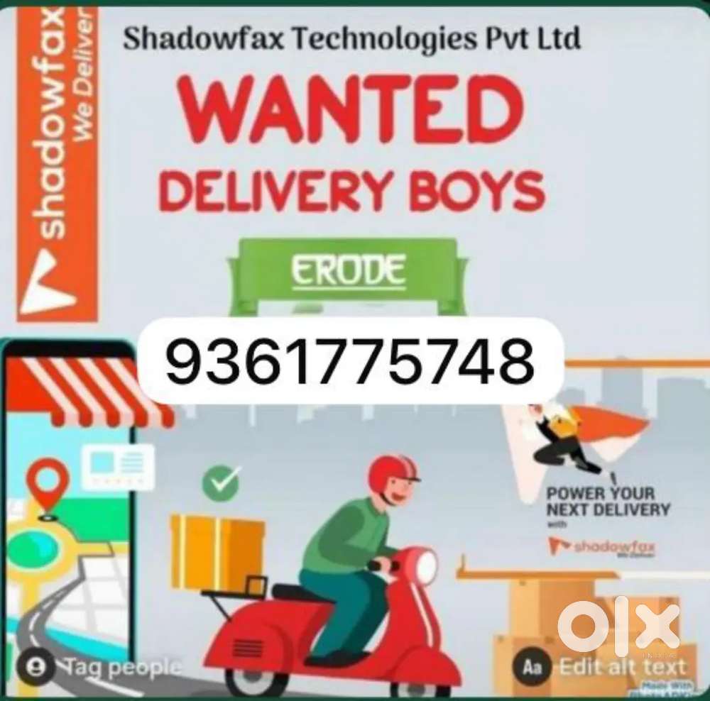 Delivery job AT Erode areas