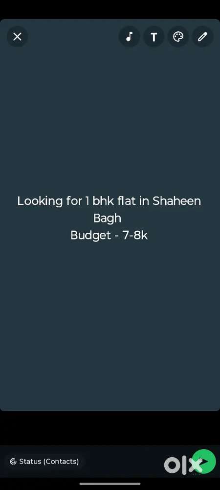 I am Looking for a 1 bhk flat in Shaheen bagh near metro