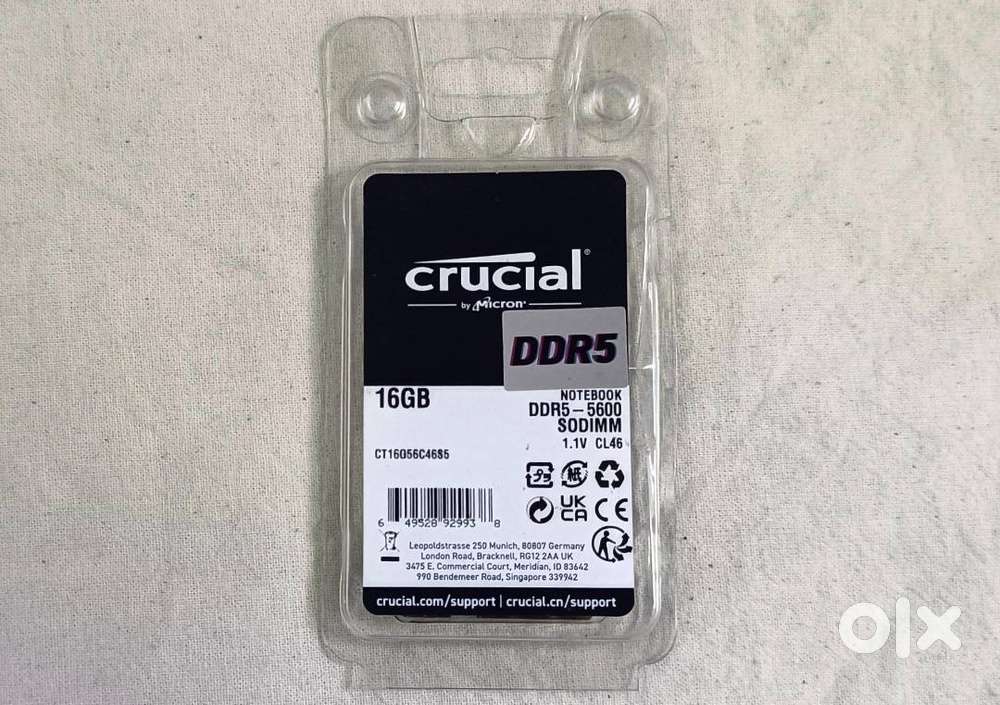 DDR5-5600 Mhz 16GB RAM Crucial RAM
