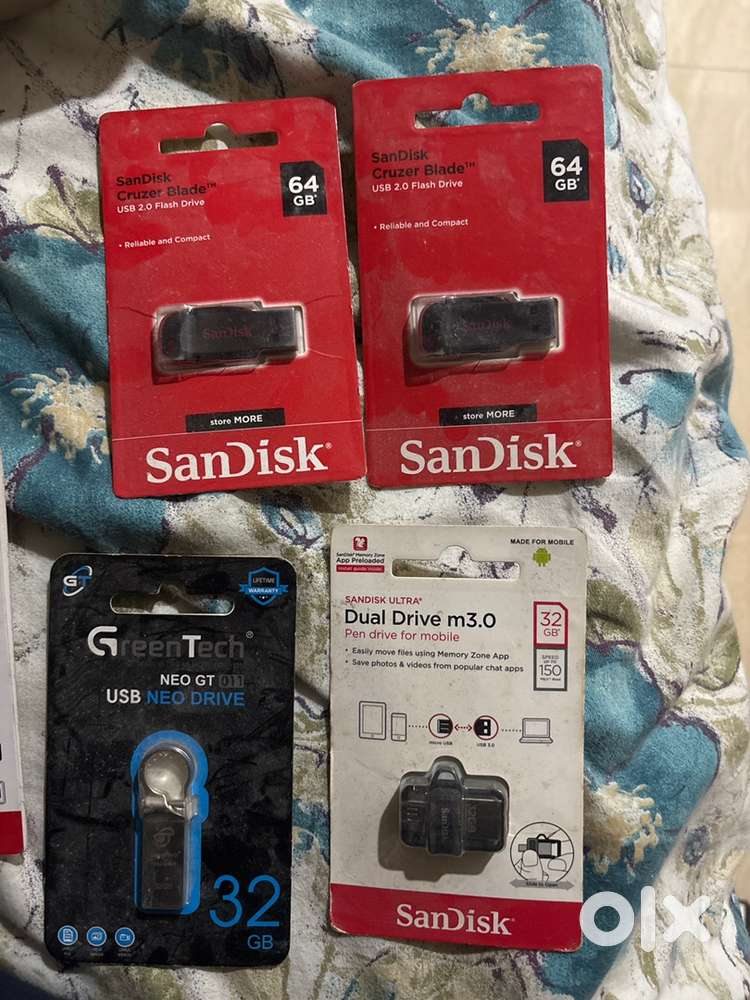 sandisk pendrive 64 gb and 32gb