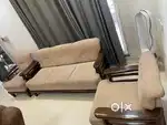 5 SEATER TEAK WOOD SOFA 3+1+1