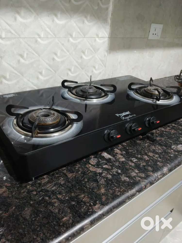 3Burner prestige Royale Plus (toughened glass) gas stove