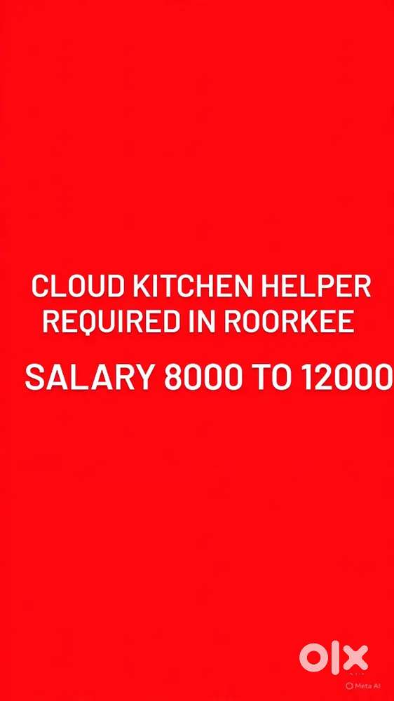 CLOUD KITCHEN HELPER REQUIRED