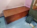 Teal wood single cot