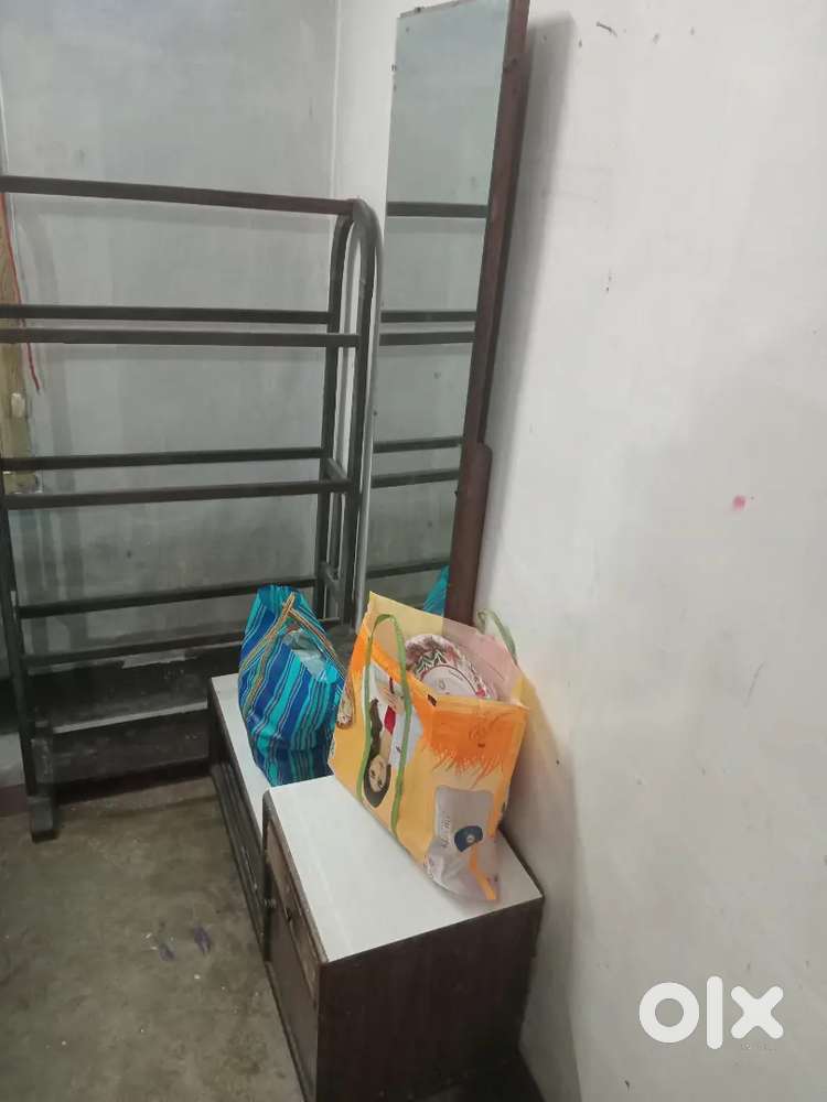 Urgent sell of used one showcase and one dressing  table