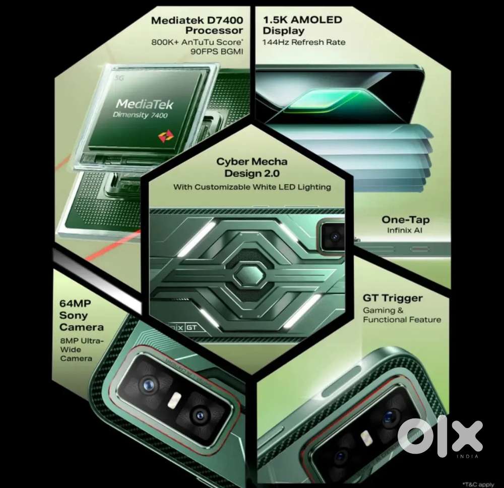 Infinix gt 30 5g+ , 8,128GB variant