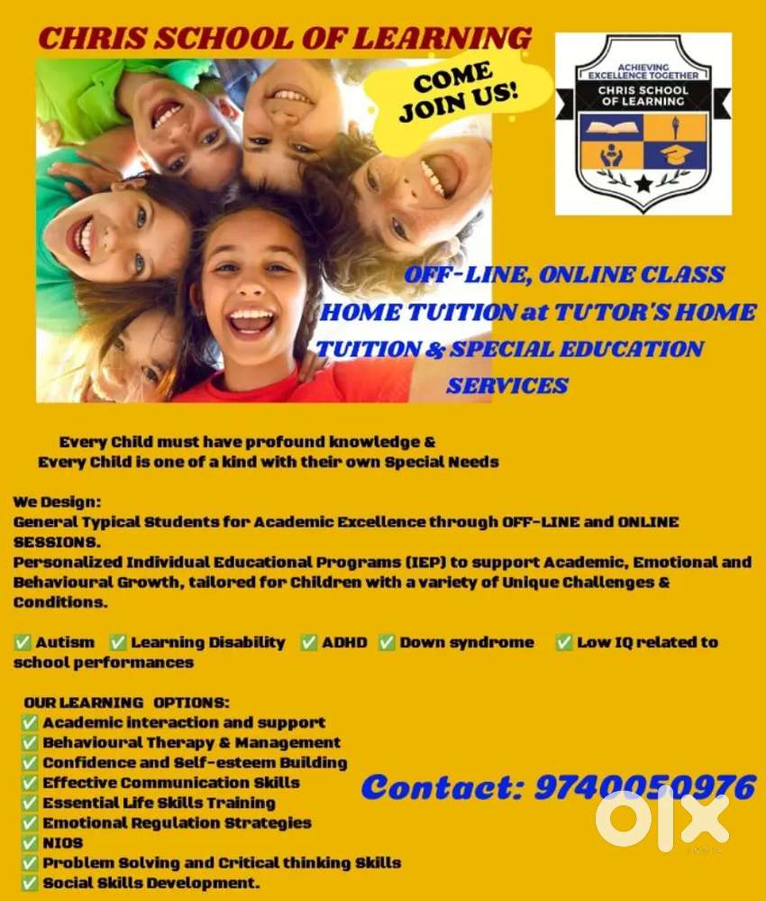 Tuition & Special Education Services. Off-line & online sessions.