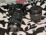 Canon 1300d With 2 lens 18-55mm 55-250mm only 2 month old box charger
