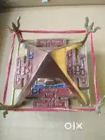Meru Chakra Shree Yantra 5x5 inches SOLID copper & Brass (Energized)
