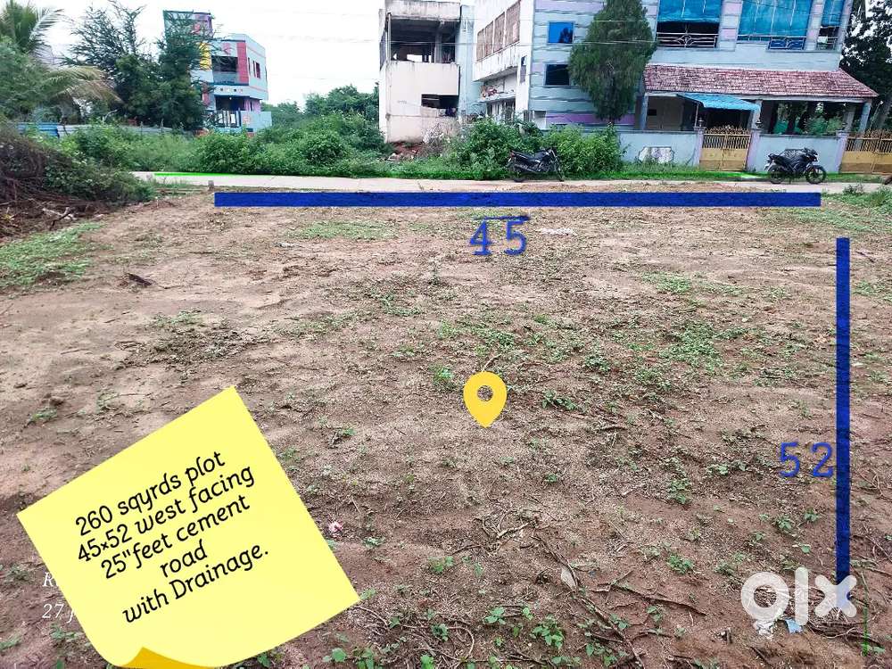 260 sqyrd 45×52 Ready to Construct plot in kolamuru
