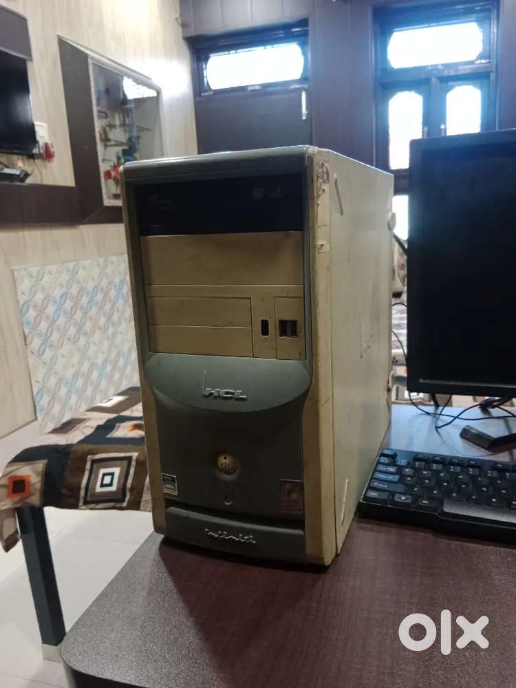 A monitor and a cpu