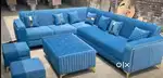 NEW MANUFACTURING L SHAPE SOFA IN STRIP AVAILABLE AT ZAM ZAM FURNITURE