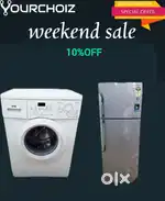 Ifb front load washing machine and Samsung double door refrigerator