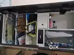 Wardrobe bed and table