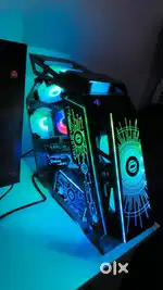 Gaming pc Computer setup with monitor