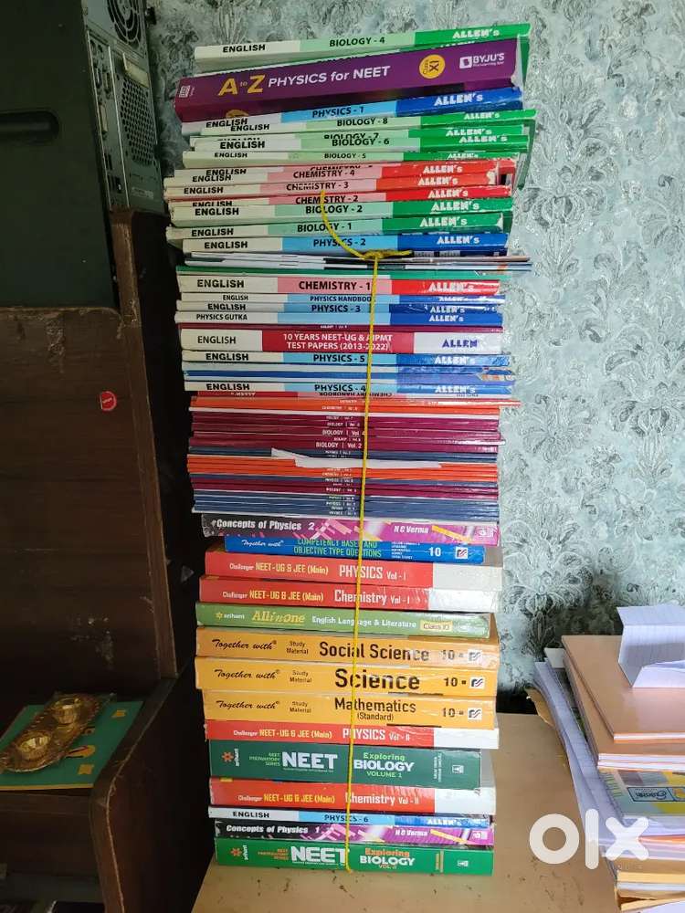 NEET prepartion books and material and study table