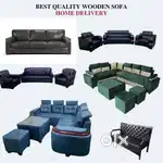 Brand New Wooden Sofa 5 Seater Good Quality Furniture COD