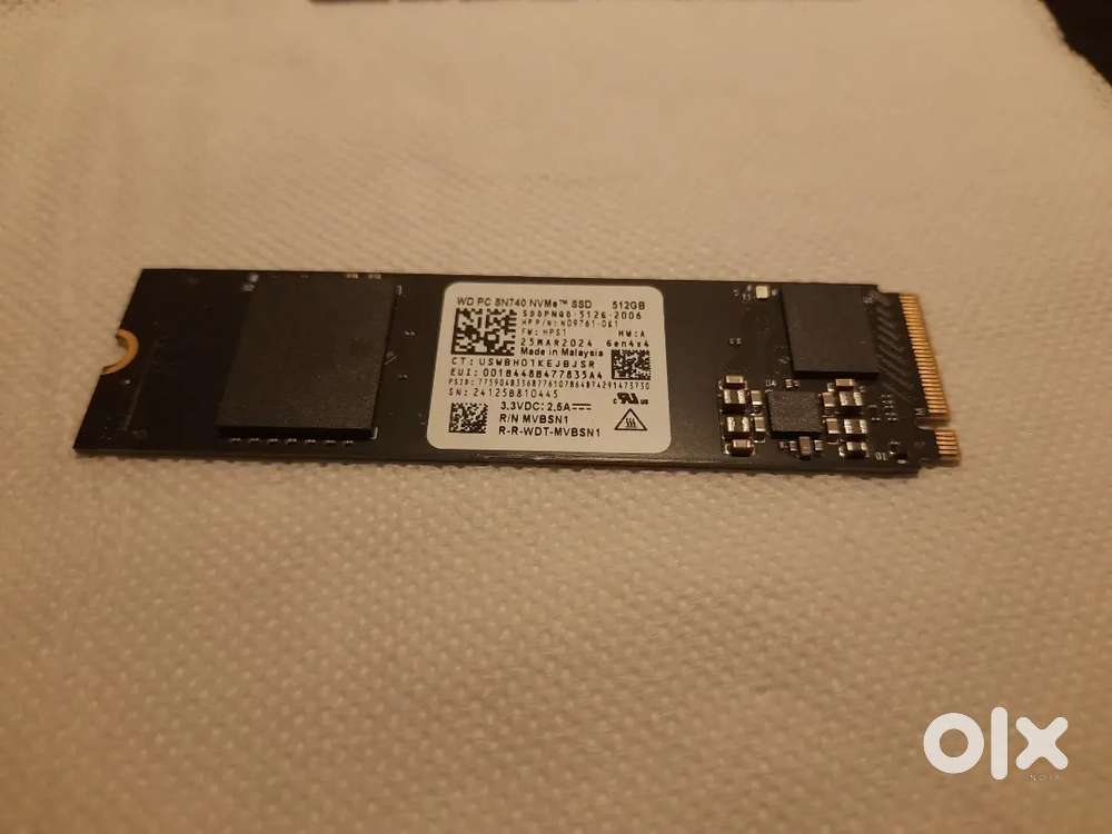 WD NVME SSD 512GB