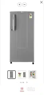 LG 180L, 1 Star, Dim Gray Finish, Direct Cool Single Door Refrigerator