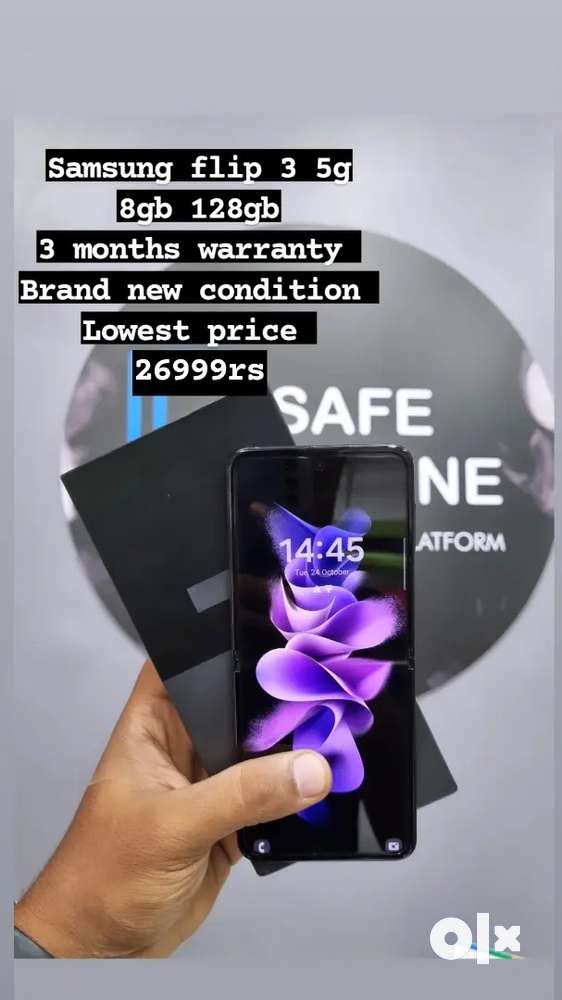 Samsung flip 3 5g 3 months warranty ultra brand new condition low pric