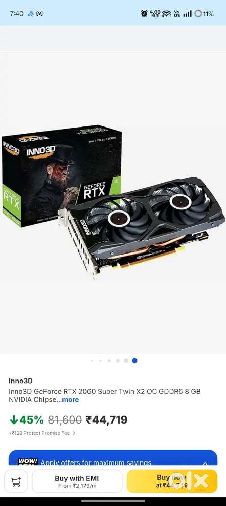 Inno 3d 2060 super 8gb brand new with all accessories