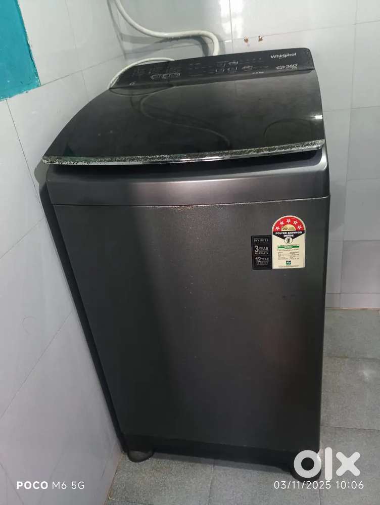 5 star Whirlpool fully automatic top loaded 9.50 kg