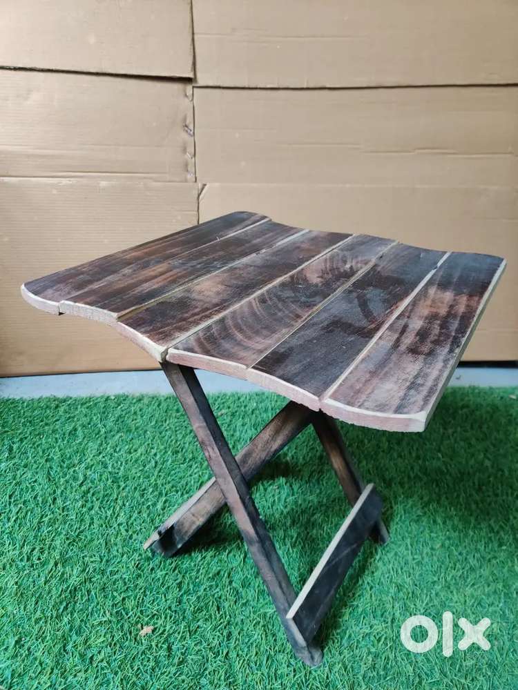 Wooden table foldable study table garden table iron stool lamp cane