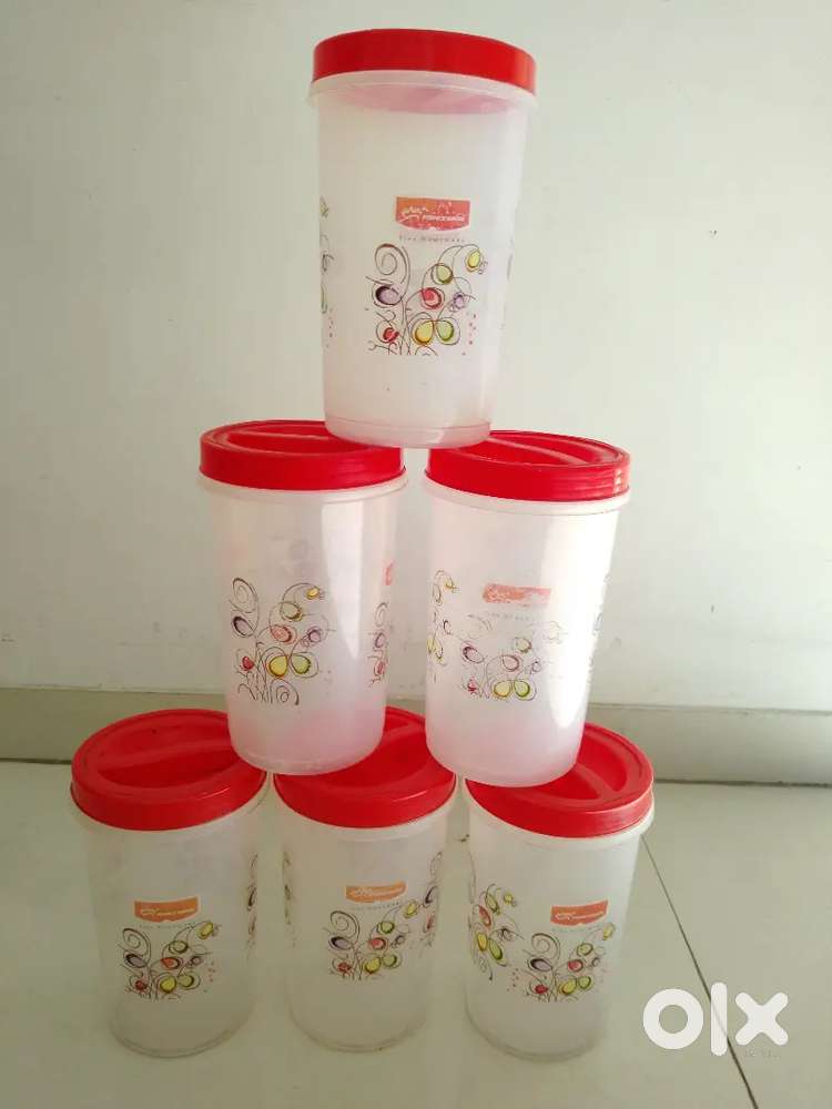 Prince ware plastic storage containers - set of 6 (900 ml each)