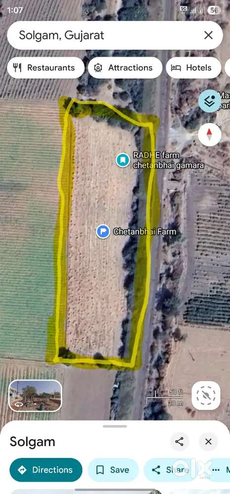 Land for sale Resnable prise Mandal Vithlapur solgam