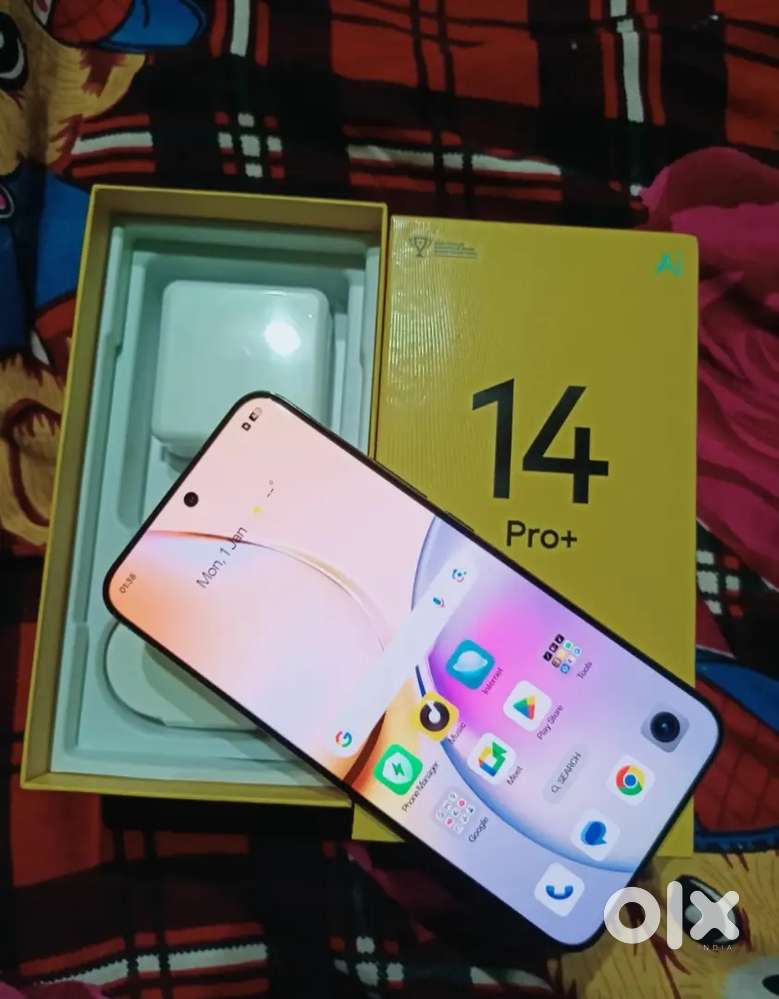 Realme 14 pro plus 12/512Gb der Month Old full box ke sath