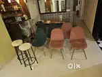 6 Dining Chairs and 2 Bar stools