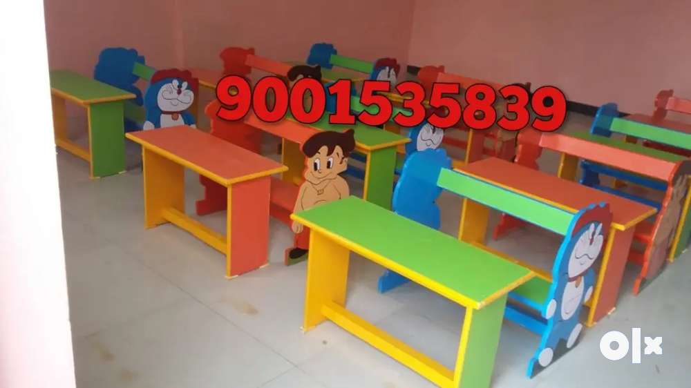 New wooden designer play school furniture set