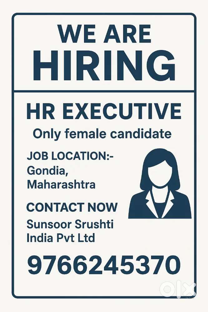 Urgent Requirement HR Executive only female candidate