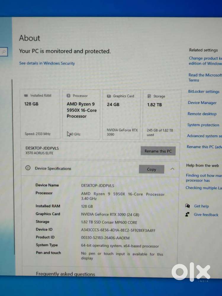 High-End Gaming & Editing PC – Ryzen 9 5950X  RTX 3090  128GB RAM