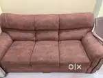 Teak wood 3 seater Sofa, Center Table and Study Table