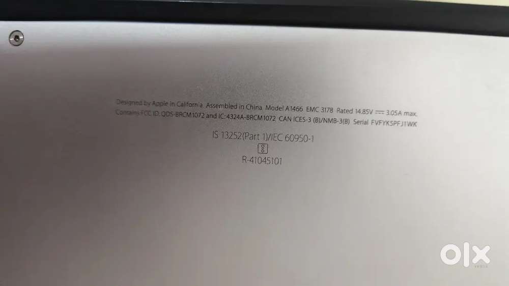 Mac book air 2017 modal