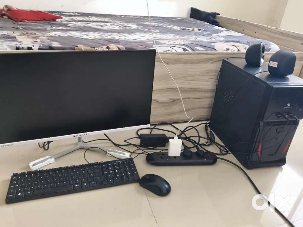 Full trading setup urjent  24 inch monitor,cpu i5 generation ,speaker