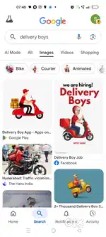 Delivery and collection boys