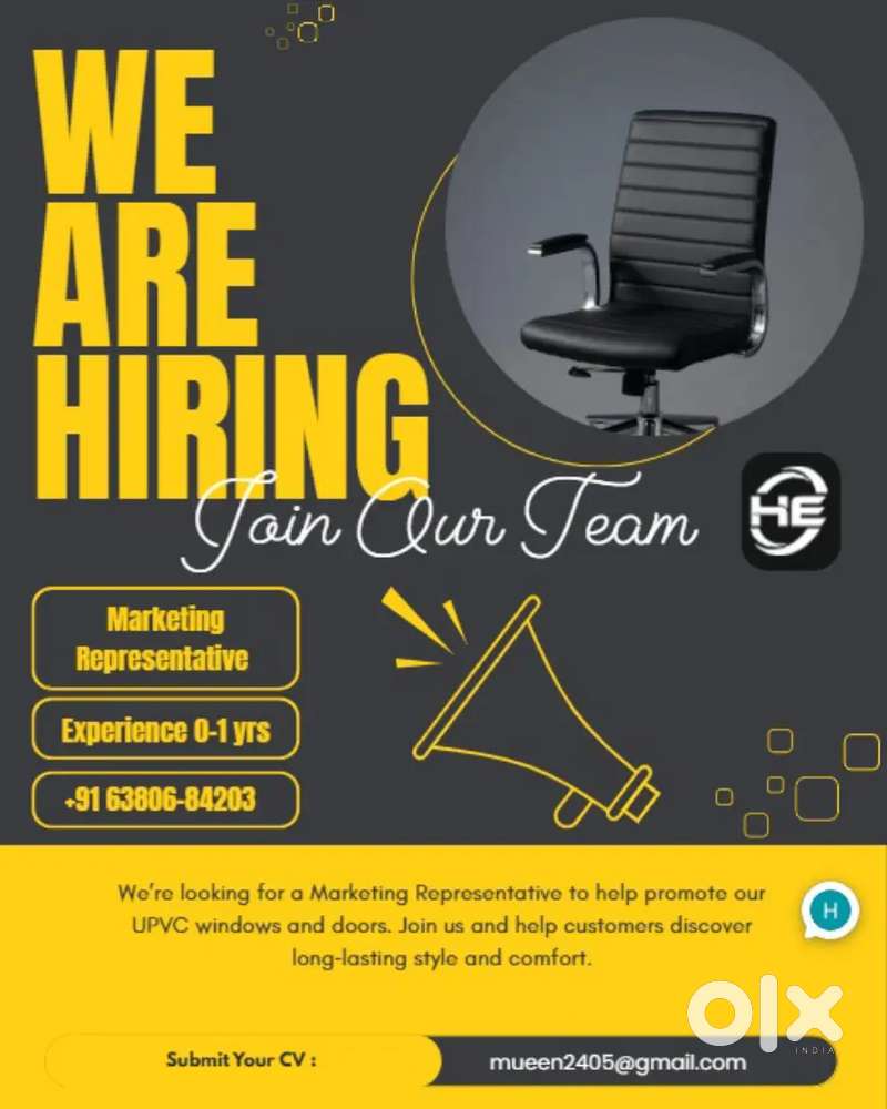 We need an Marketing Representative