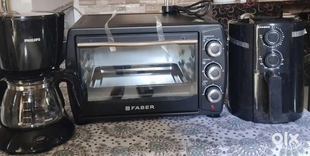 Set of 3 brand new griller fryer and coffee maker