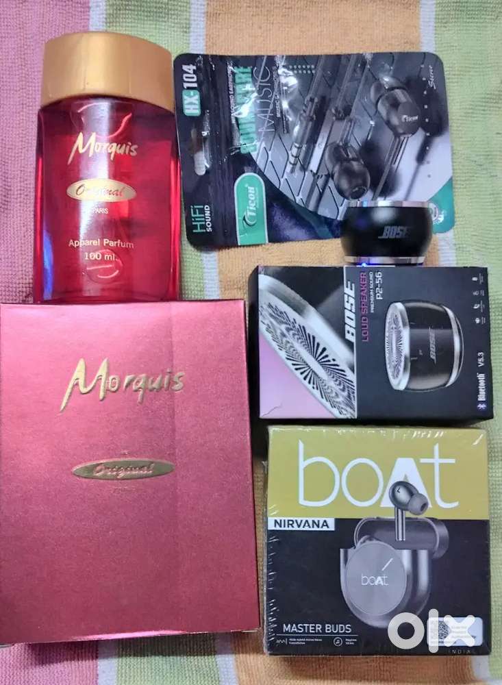 Earpod+Bluetooth speaker+Headphone+perfume(New brands)