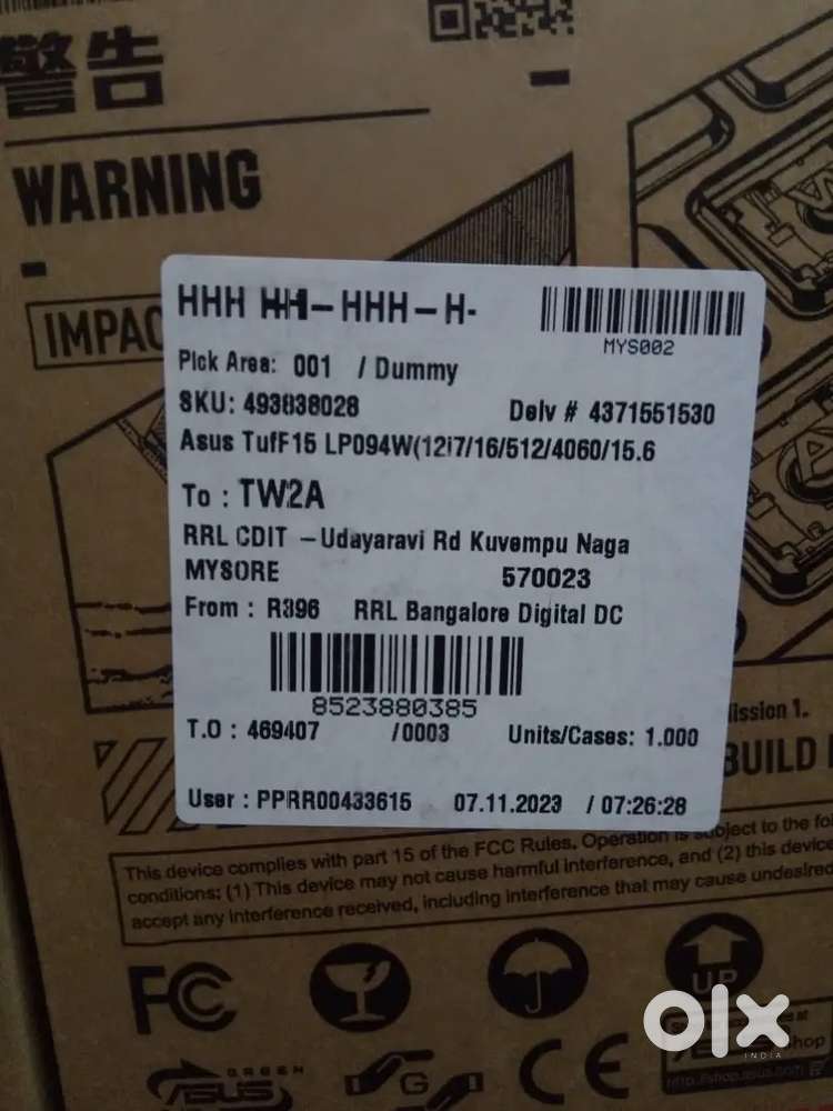 ASUS TUF F15  for sale