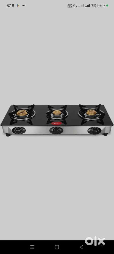 Pigeon Glass top stove ( 3 burner )